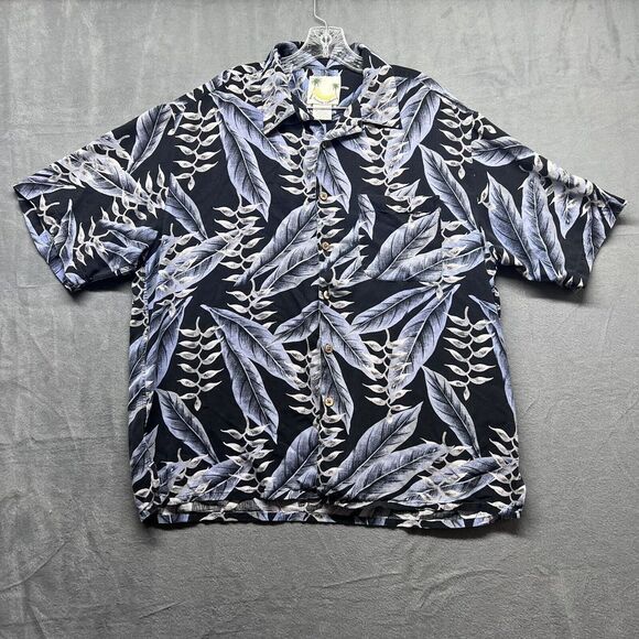 Banana Cabana Other - Banana‎ Cabana Shirt Mens XL Short Sleeve Button Up Beach Wear 100% Silk